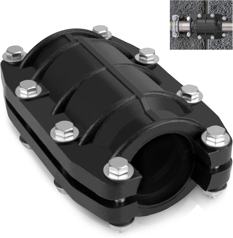 XDENGP Pipe Repair Clamp 1-1/2 inch, Water Pipe Leak Repair Clamp, Pipe Repair Kit for Plastic and Metal Pipes, Leak Stopper with Anti-Impact, Suitable for Pipes 40 MM OD - Image 1